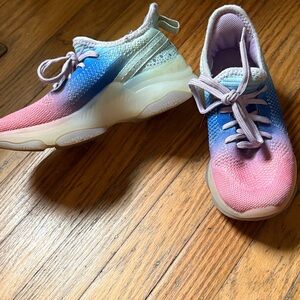 Kids Gradient Sneakers - Pink, Blue, Cream with Jelly Sole